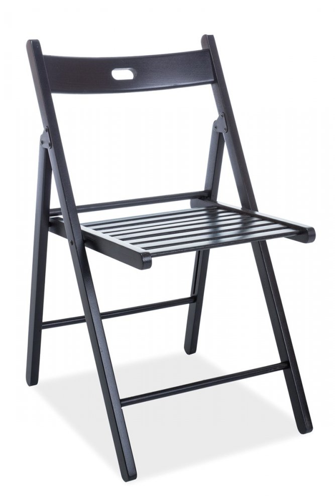 Skládací celodřevěná židle SMARTY, černá