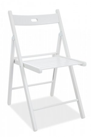Jídelní skládací židle Smart II celodřevěná bílá