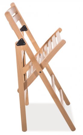 Jídelní skládací židle Smart II celodřevěná bílá